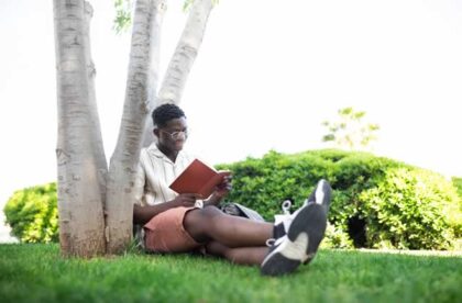 studying outdoors