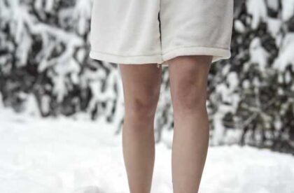 wearing shorts in the cold