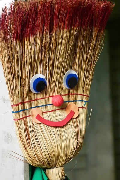 brooms and dusters